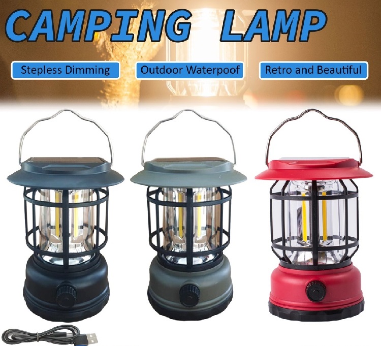 Solar SLG03 Solární svítilna s USB LED COB zelená