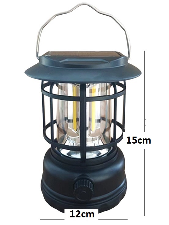 Solar SLR03 Solární svítilna s USB LED COB červená