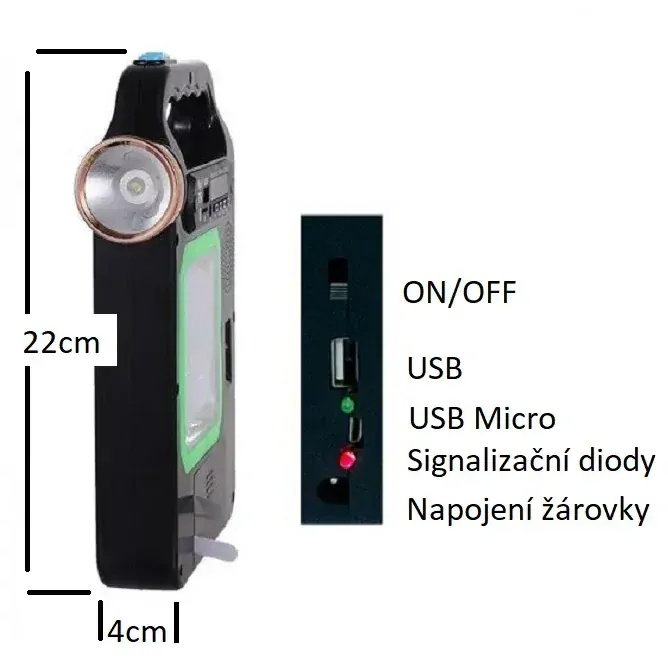 Solar 5V/3WSK Solární světlo 3W