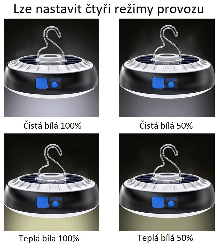 SK36/G LED magnetická kempingová lampa solární