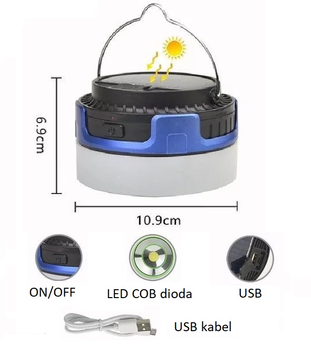 Solar SS26/B Solární LED osvětlení pergol