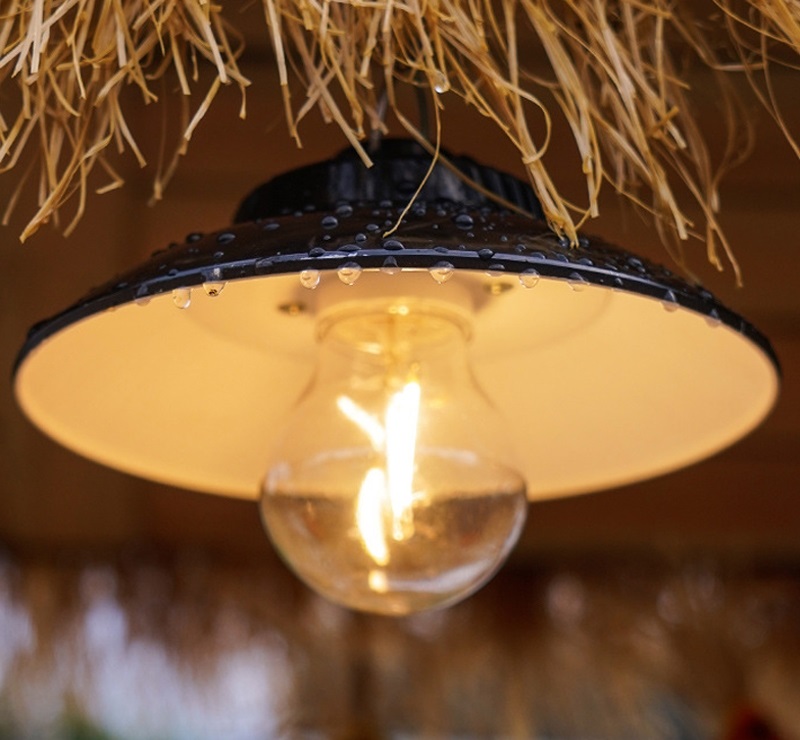 Pronett 1364 Závěsná LED lampa na zahradu 1200mAh, IP44, černá