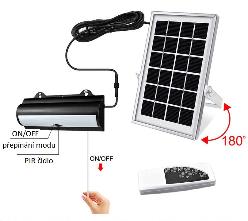 Solar SH2835 Zahradní osvětlení solární teplá bílá