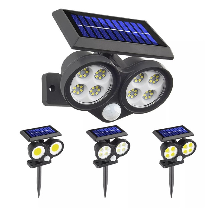 Solar SN/2 Solární nástěnné světlo s čidlem pohybu 2x LED dioda