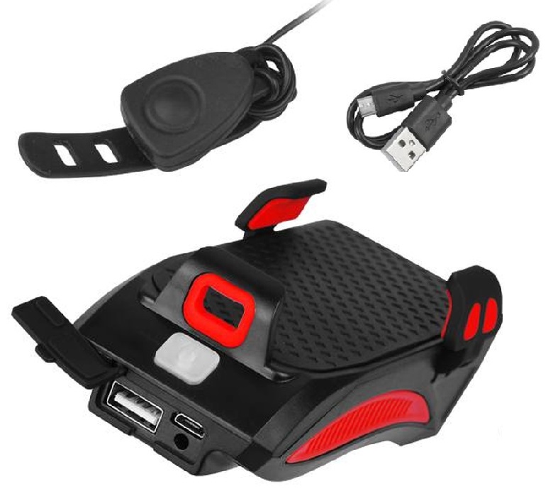 KO/03 Držák telefonu a osvětlení na kolo s USB