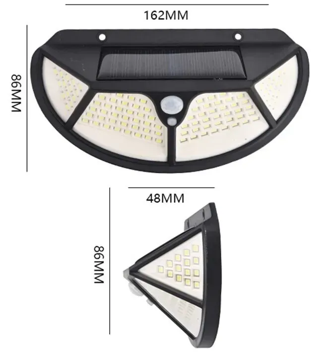 Solar SN102/2 Solární LED světlo s PIR čidlem 102x LED set 2 kusy