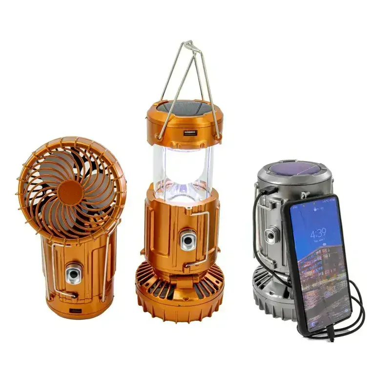 KL45/G LED kempingová lampa solární s ventilátorem