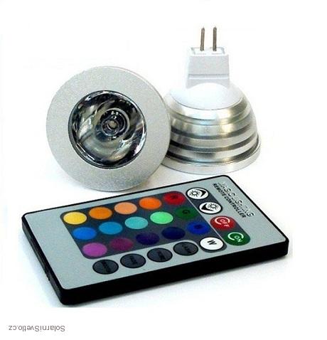 LED MR16 12V - 3W RGB color 3 kusy