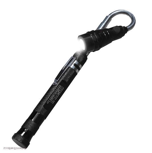Master S08 LED svítilna teleskopická magnetická červená