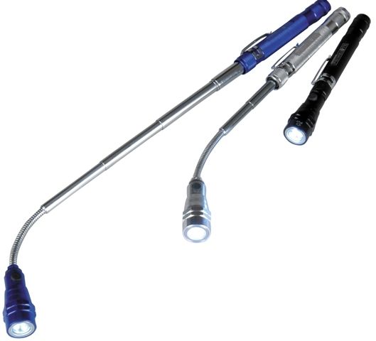 Master S08 LED svítilna teleskopická magnetická červená