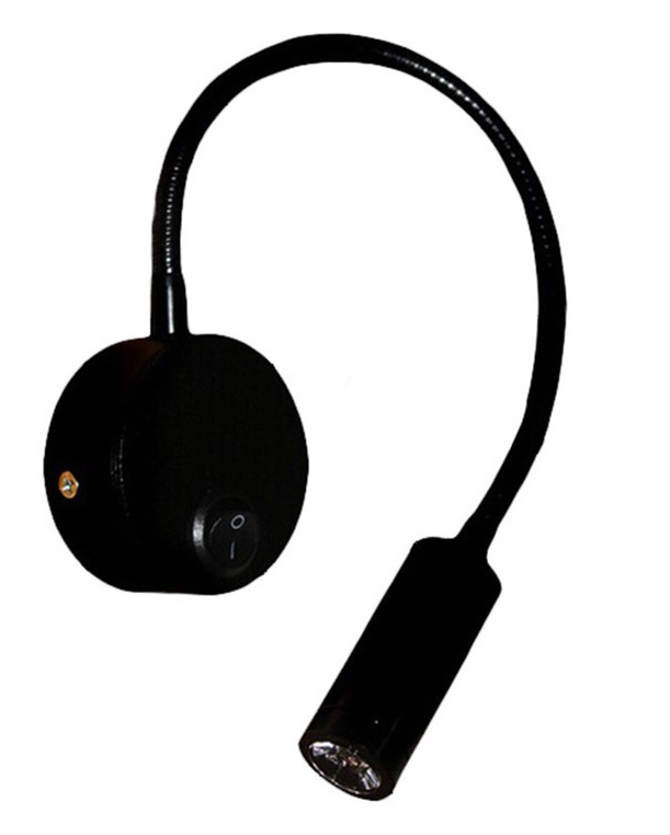 LED Light N0422 nástěnné svítidlo, flexibilní rameno, 3W, teplá bílá 3000K