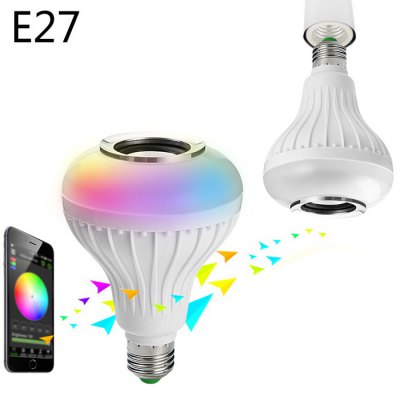 Light LED žárovka E27 7W RGB Bluetooth, Speaker set 2 kusy