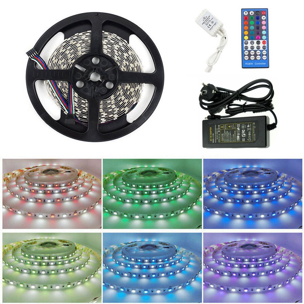Lighting Led pásek 5metrů, 5050, 60ks/m, 12W/m, IP20, RGBW čistá bílá komplet