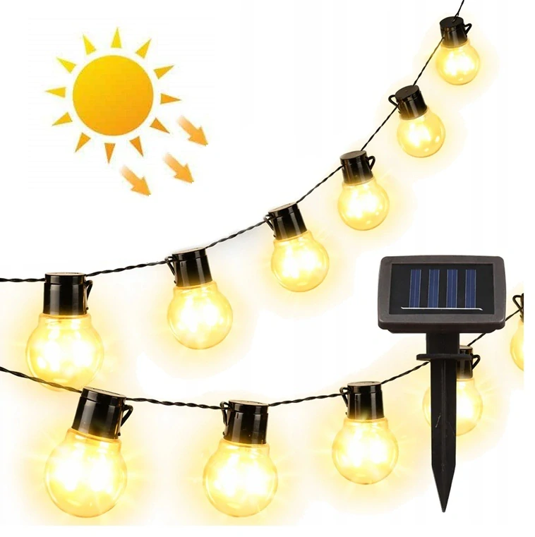 Solar 3/10 Solární vánoční řetěz teplá bílá, 10xLED COB 3 metry