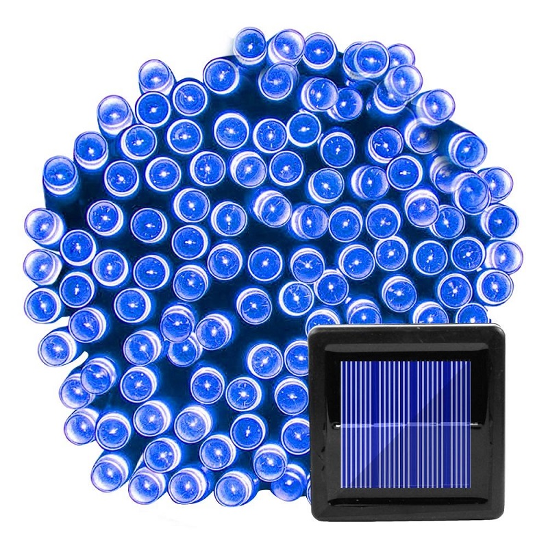 Solar 103/12 Solární vánoční řetěz - modrá, 100LED/12Metrů