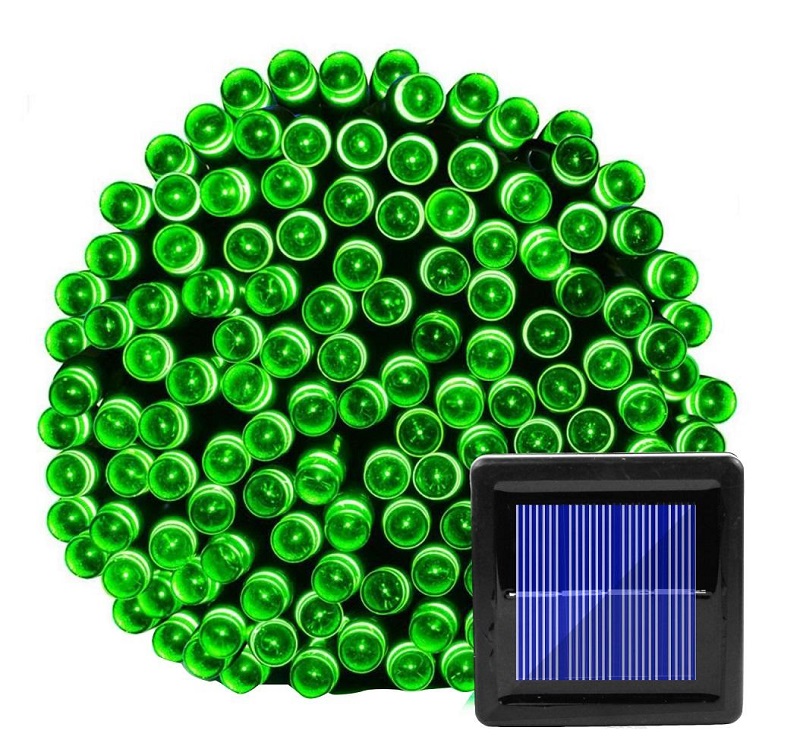Solar 204/22 Solární vánoční řetěz - zelená, 200LED/22Metrů