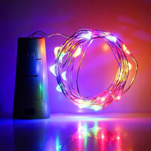 Solární světelná zátka 1metr/10LED RGB