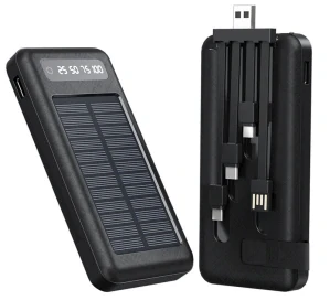 Speed S2000 Solární Powerbank 20000 mAh, černá, 2x LED