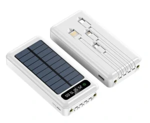 Speed S2001 Solární Powerbank 20000 mAh, bílá, 2x LED