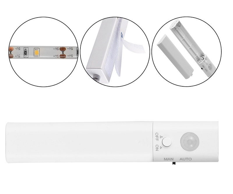 Lighting B2821 LED pásek pohybový senzor teplá bílá na baterie 1 metr