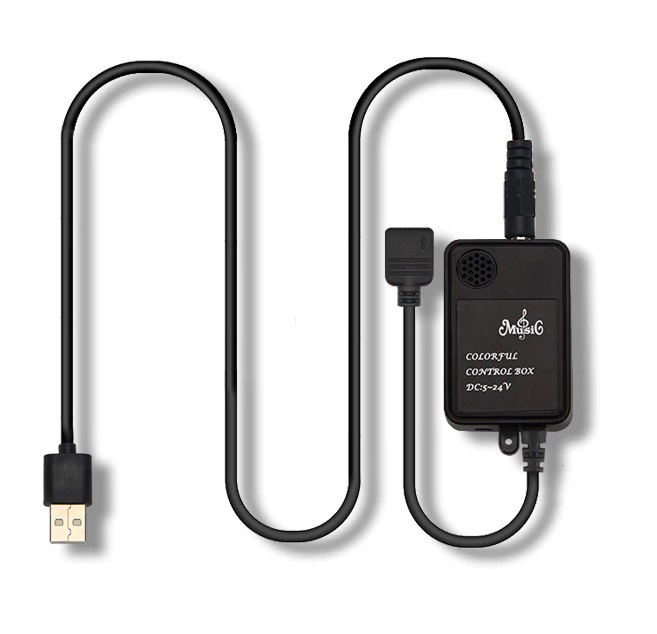 IR ovladač music k RGB LED pásku USB