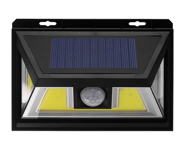 Solar COB-76/2 Solární nástěnné světlo s PIR čidlem 76x LED set 2 kusů