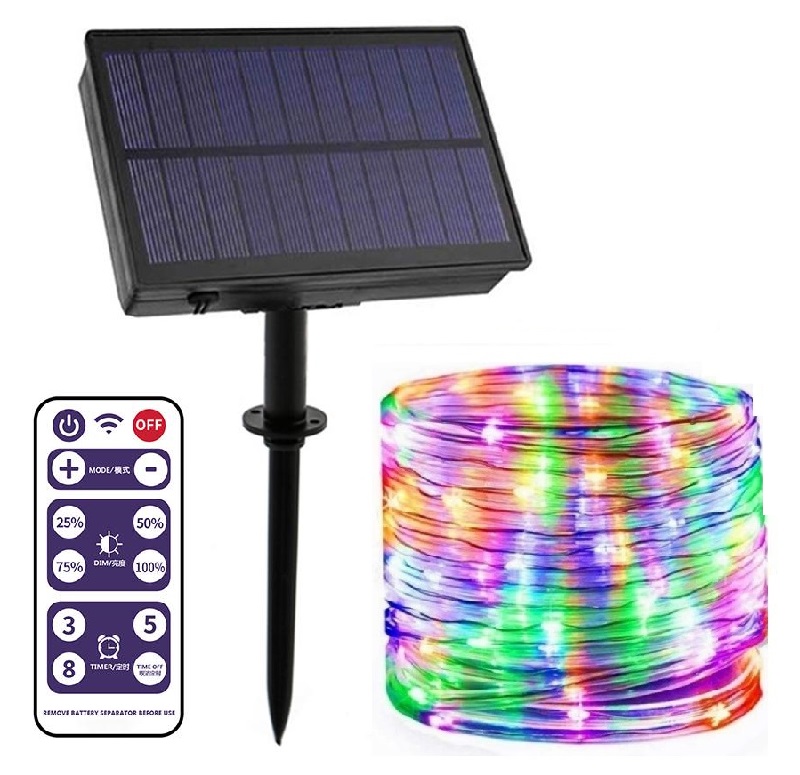 Solar 200/H2 Solární vánoční hadice - RGB, 200LED/20Metrů dálkový ovladač