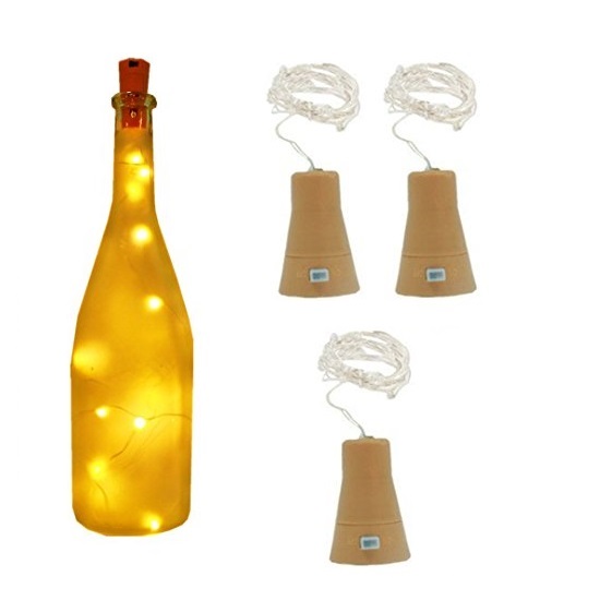 Světelná LED zátka 2metry teplá bílá