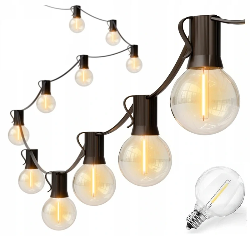 Solar 15/24 Solární vánoční řetěz teplá bílá, 24xLED COB 15 Metrů