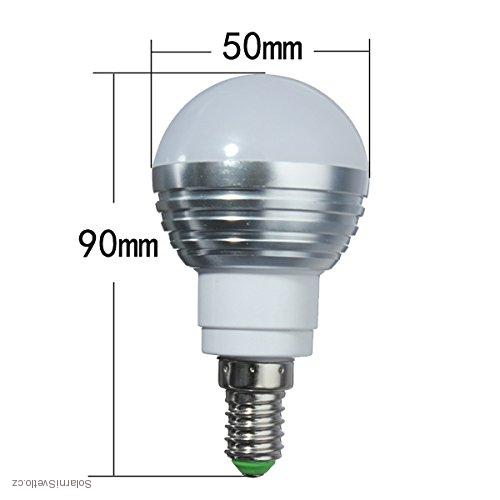 RGB LED Žárovka 3W kulatá E14 - 3 kusy