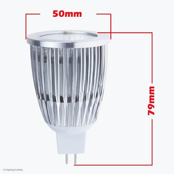 LED žárovka Lighting MR16 COB 8W teplá bílá