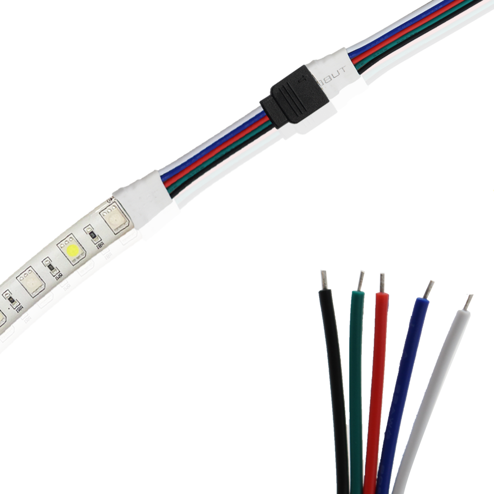 RGBW kabel pro LED pásky, 5 x 0,3 mm2  1 metr