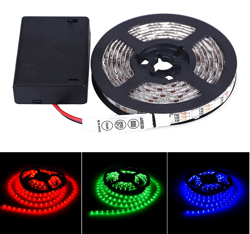 Lighting B3501 LED pásek IP65 RGB baterie 1 metr
