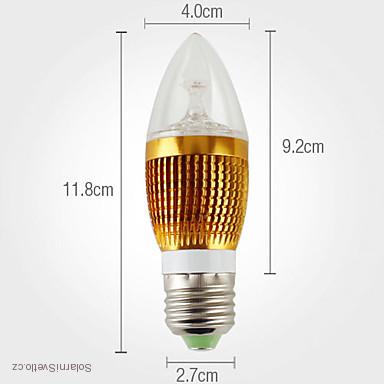 LED Light LED žárovka svíčka E27 3W čistá bílá