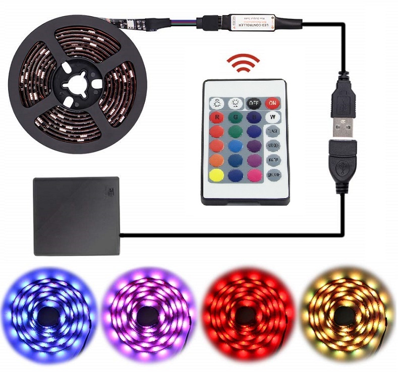 Lighting B5245 LED pásek 5 metrů IP65 RGB na baterii