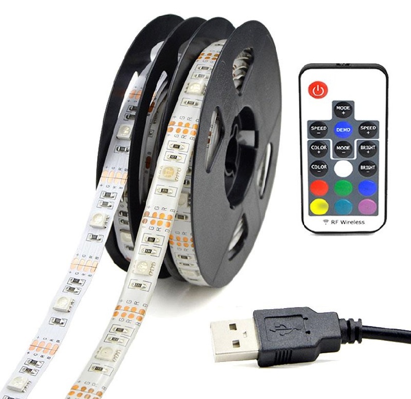 Lighting USB5715 LED pásek USB SMD5050 RGB 1,5 metru IP65