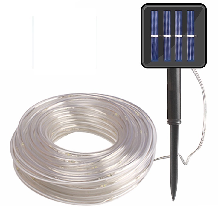 Solar 101/10 Solární vánoční hadice - čistá bílá, 100LED/12Metrů