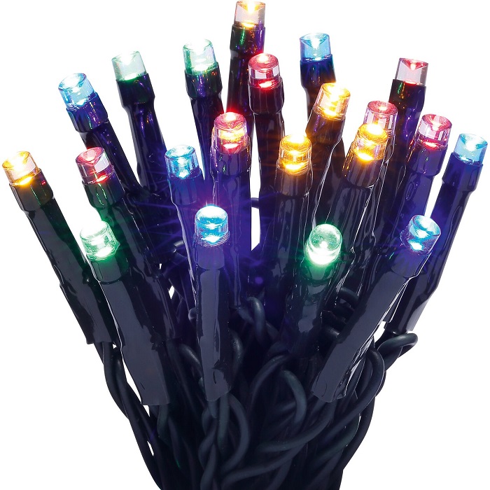 BB03 Světelný řetěz na baterie USB 6 metrů 50x LED RGB