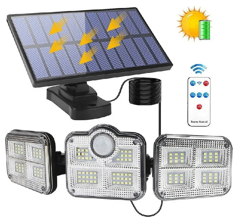 Solar SN122P Solární LED světlo s PIR čidlem 122x LED