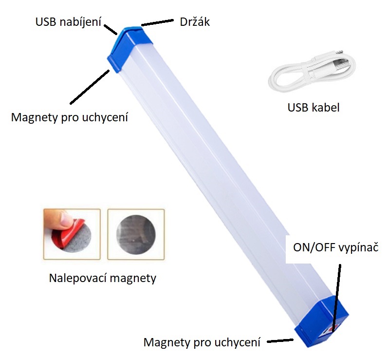 USB/41 USB světlo pod kuchyňskou linku čistá bílá 4W