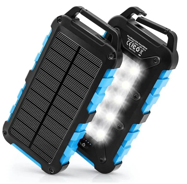 Speed S2002 Solární Powerbank 20000 mAh, modrá, 10x LED