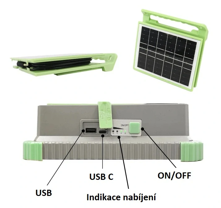 Solar S259 Solární světlo přenosné teplá bílá/čistá bílá