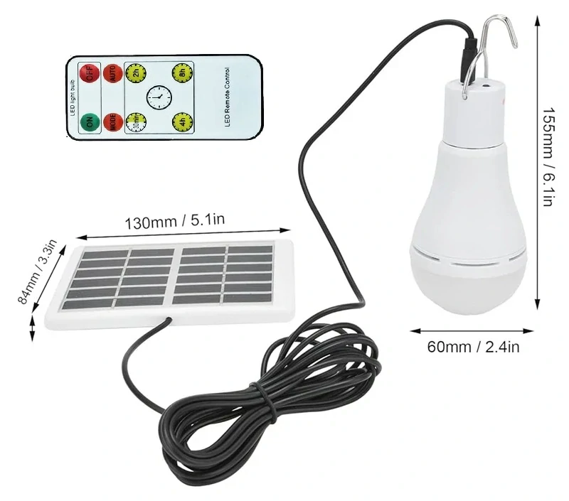 Solar 27/5VDO - Žárovka solární panel USB