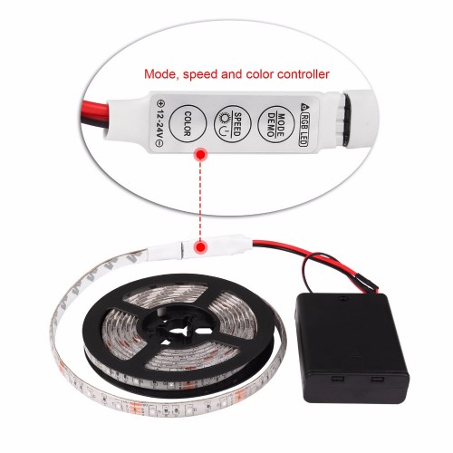 Lighting B5001 LED pásek 1 metr IP65 RGB na baterii
