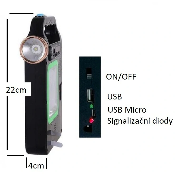 5V/3SK Solární LED světlo