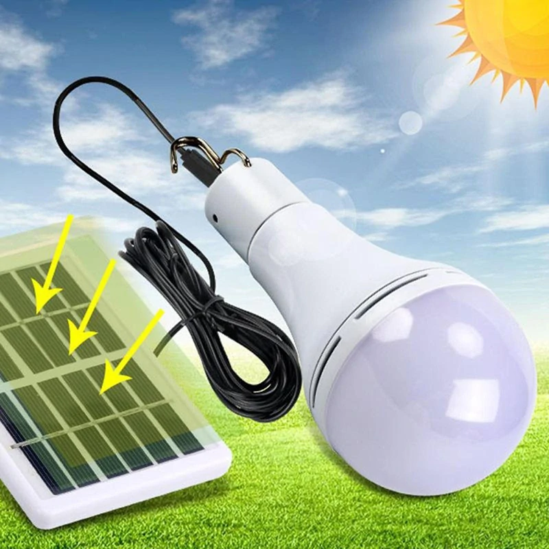 Solar 27/5V - Žárovka se solárním panelem USB
