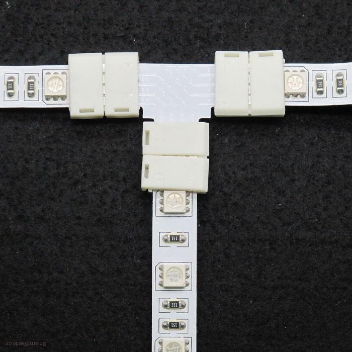 Spojka LED pásku T, RGB - 10 mm