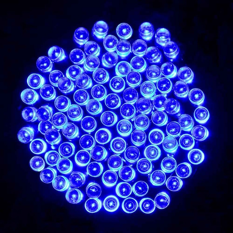 Solar 103/12 Solární vánoční řetěz - modrá, 100LED/12Metrů