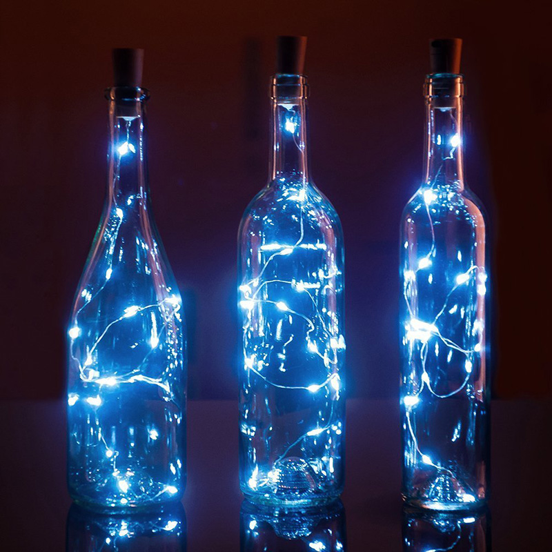 Solární světelná zátka 1metr/10LED čistá bílá 