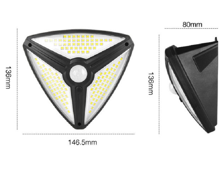 Solar 138 Solární LED světlo s PIR čidlem 138x LED